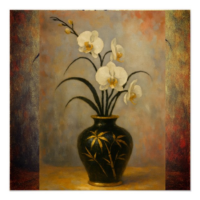 The White Orchids At Rest Poster (Front)