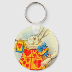 The White Rabbit Full Colour Key Ring