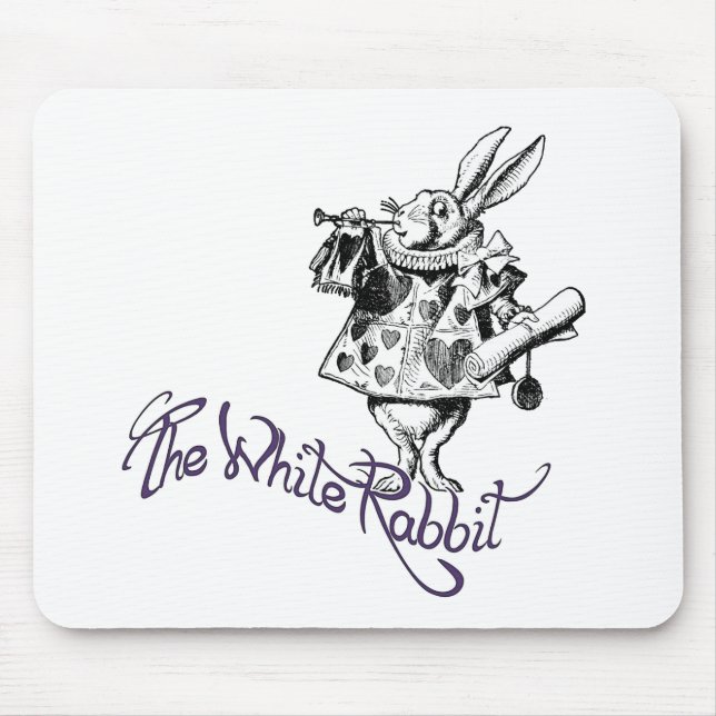 The White Rabbit Mouse Pad (Front)