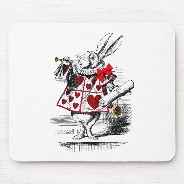 The White Rabbit Mouse Pad (Front)