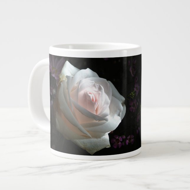 The White Rose - Large Coffee Mug (Front Left)