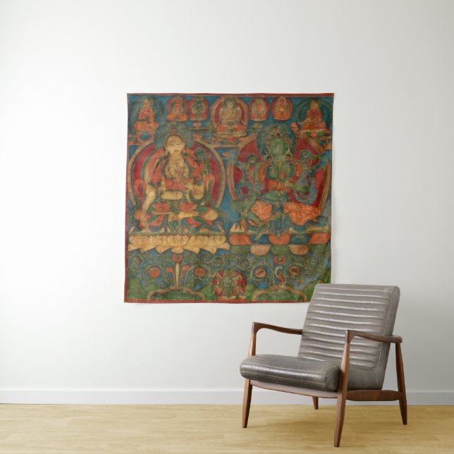 The White Tara and The Green Tara  Tapestry (In Situ)