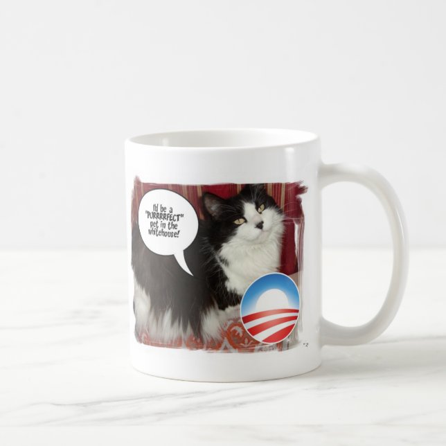 The Whitehouse Pet Kitty Cat Coffee Mug (Right)