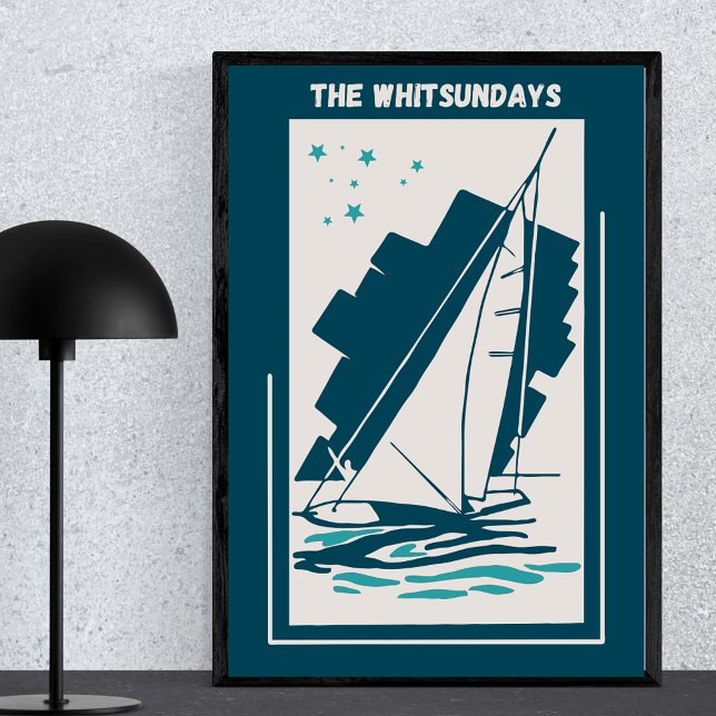 The Whitsundays in Queensland - Vintage Sailing Poster (Creator Uploaded)