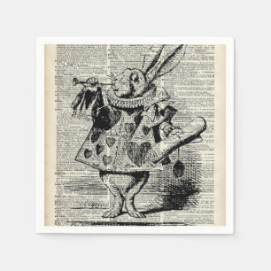 The Whitte rabbit Napkin