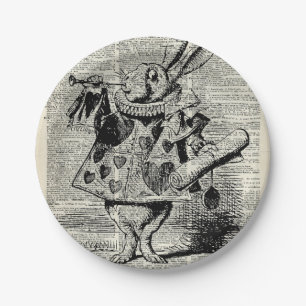 The Whitte rabbit Paper Plate