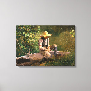The Whittling Boy (by Winslow Homer) Canvas Print