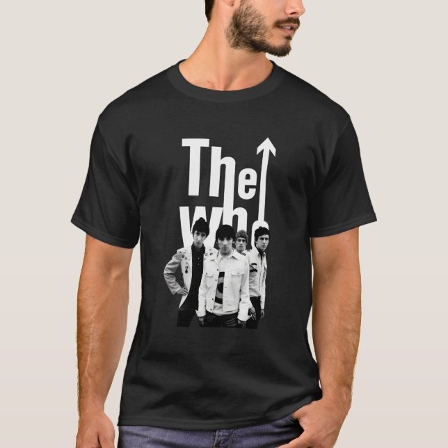 The Who Official 60'S Black White Band T-Shirt (Front)