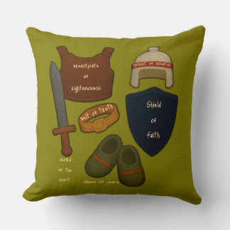 The Whole Armor Yarn Look Pillow