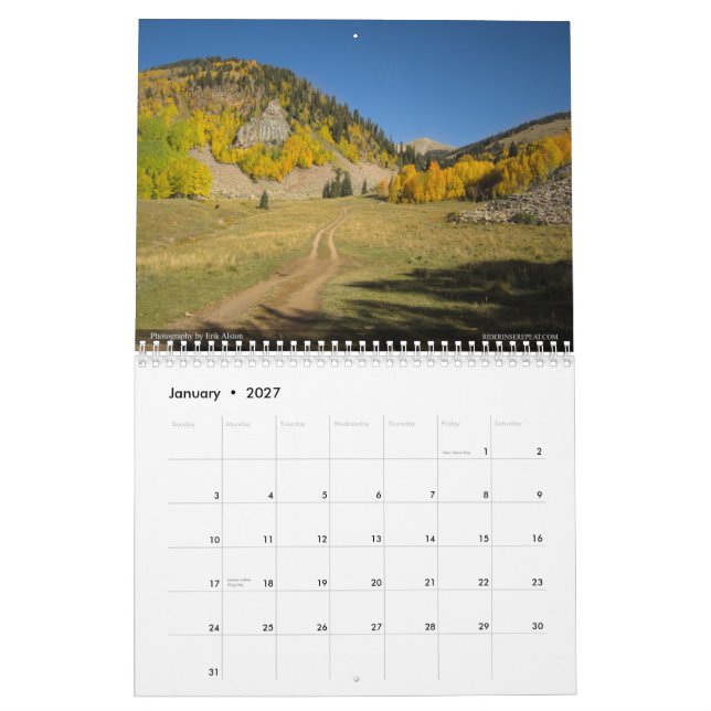 The Whole Enchilada - Moab, Utah Calendar (Jan 2027)
