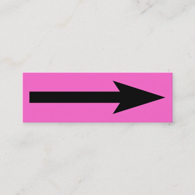 The Whole Point - Black with Pink Mini Business Card (Front)