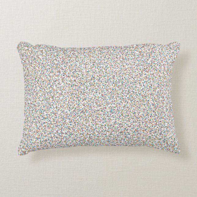 The Whole Rainbow Colourful Speckled Dots Decorative Cushion (Front)