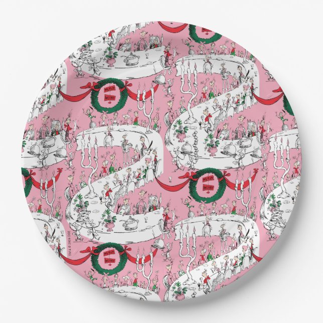 The Whos' Merry Christmas Feast Paper Plate (Front)