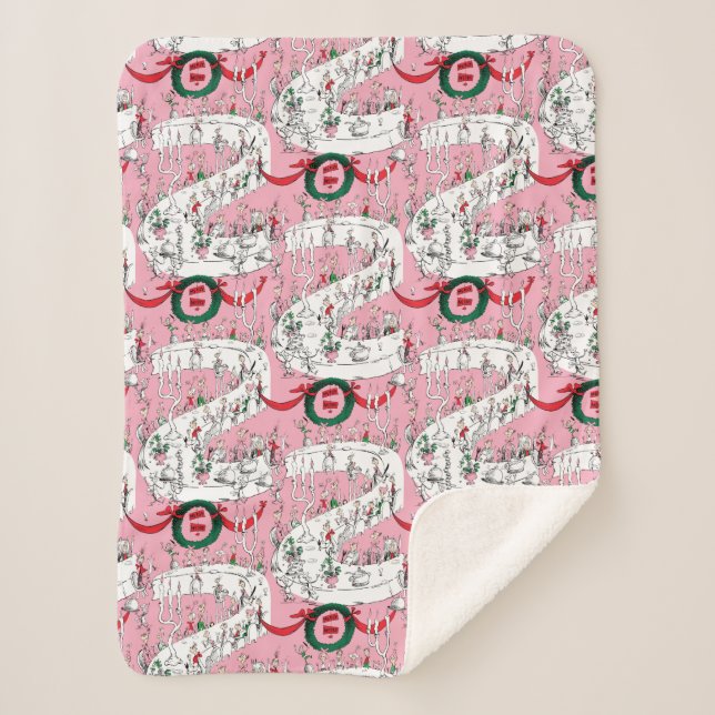 The Whos' Merry Christmas Feast Sherpa Blanket (Front)