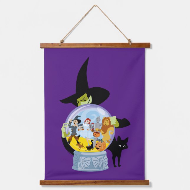 The Wicked Witch Crystal Ball Halloween Hanging Tapestry (Front)