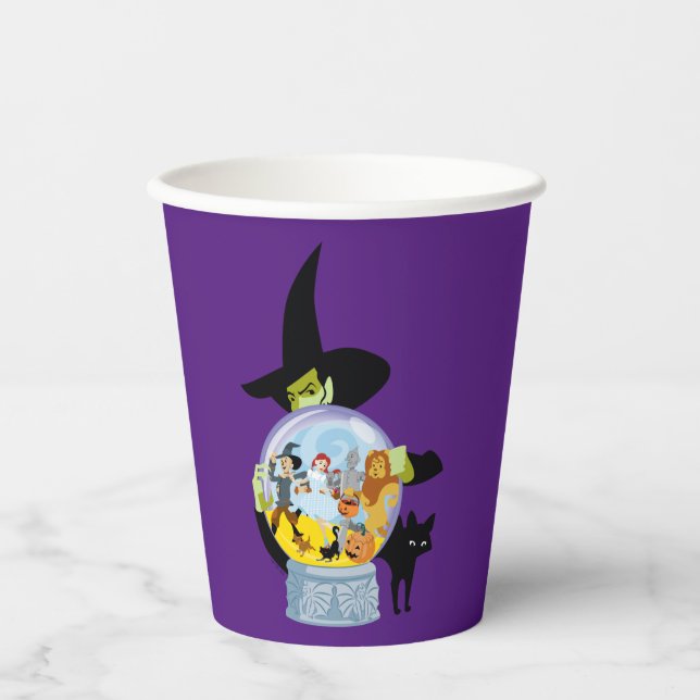 The Wicked Witch Crystal Ball Halloween Paper Cups (Front)