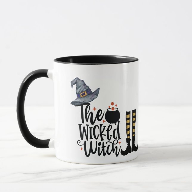 The Wicked Witch - Witches Hat & Stockings  Mug (Left)