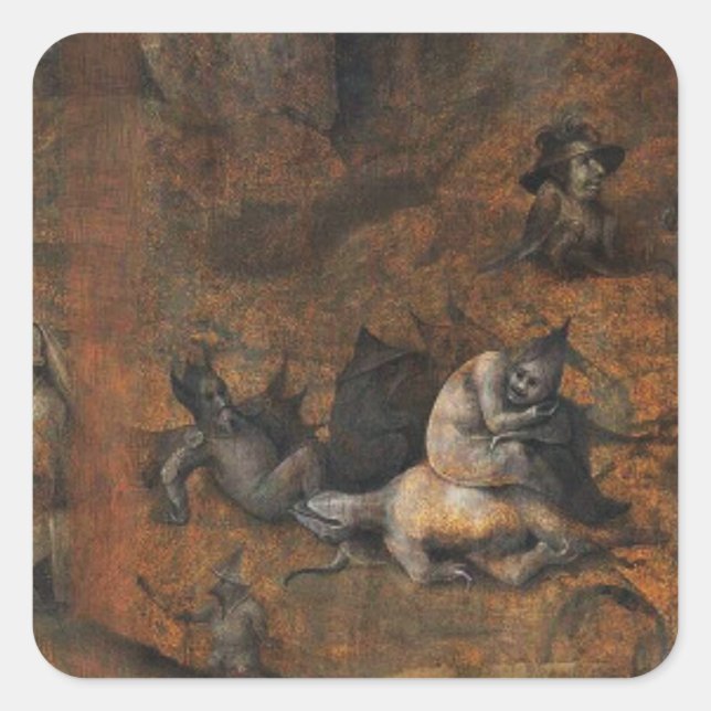 The wickedness of mankind before the flood square sticker (Front)