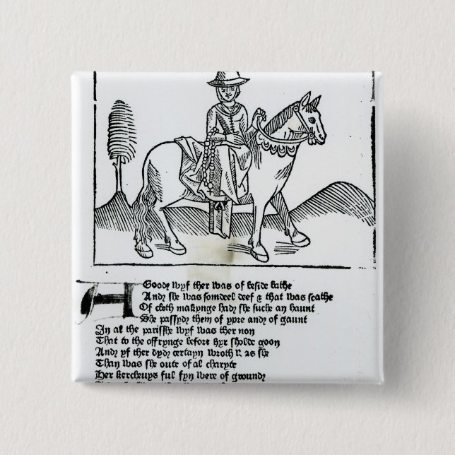 The Wife of Bath 15 Cm Square Badge (Front)