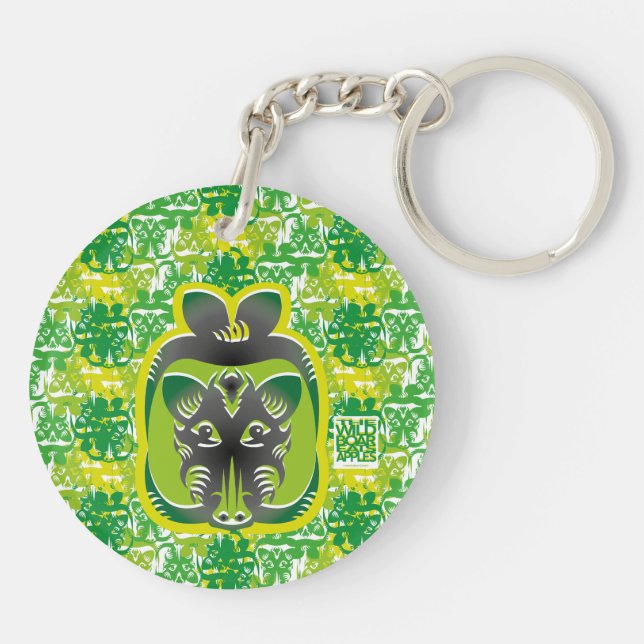 THE WILD BOAR EATS APPLES BY MASANSER KEY RING (Back)