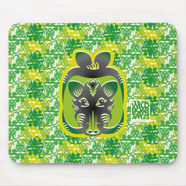 THE WILD BOAR EATS APPLES BY MASANSER MOUSE PAD (Front)