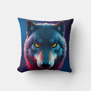 The Wild Gaze – Intense Wildlife Portrait Throw  Cushion