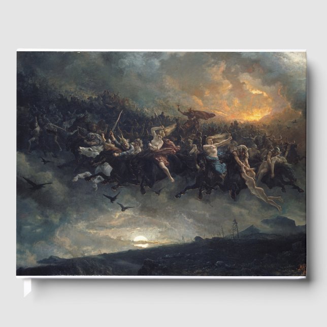 The Wild Hunt Of Odin By Peter Nicolai Arbo 1872 Guest Book (Front)