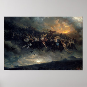 The Wild Hunt Of Odin By Peter Nicolai Arbo 1872 Poster