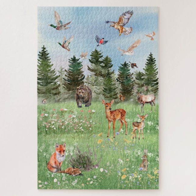 The Wild Life of Forest Animals Jigsaw Puzzle (Vertical)