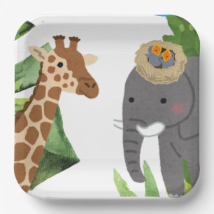 The Wild One' Animal theme kid Birthday Party Paper Plate