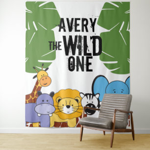 The Wild one Safari First birthday Party  Tapestry