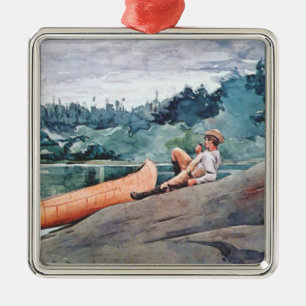 The Wilderness Guide (by Winslow Homer) Metal Tree Decoration