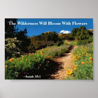 The Wilderness Shall Bloom Isaiah 35:1 Poster