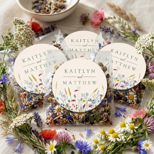 The Wildflower Meadow Wedding Suite - Classic Round Sticker