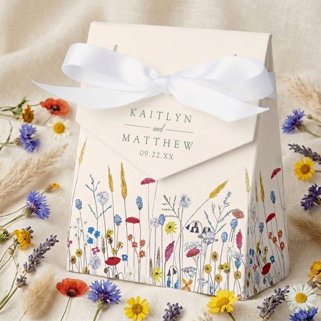 The Wildflower Meadow Wedding Suite - Favour Box (Creator Uploaded)