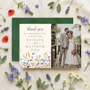 The Wildflower Meadow Wedding Suite - Photo Thank You Card