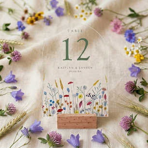 The Wildflower Meadow Wedding Suite - Table Number