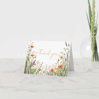 The Wildflower Meadow Wedding Thank You Card
