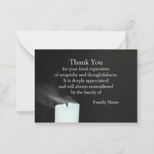 The Wind And The Candle Thank You Card