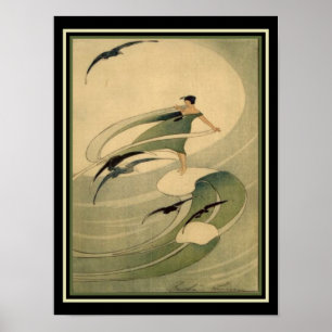 The Wind Sprite Art Deco Print