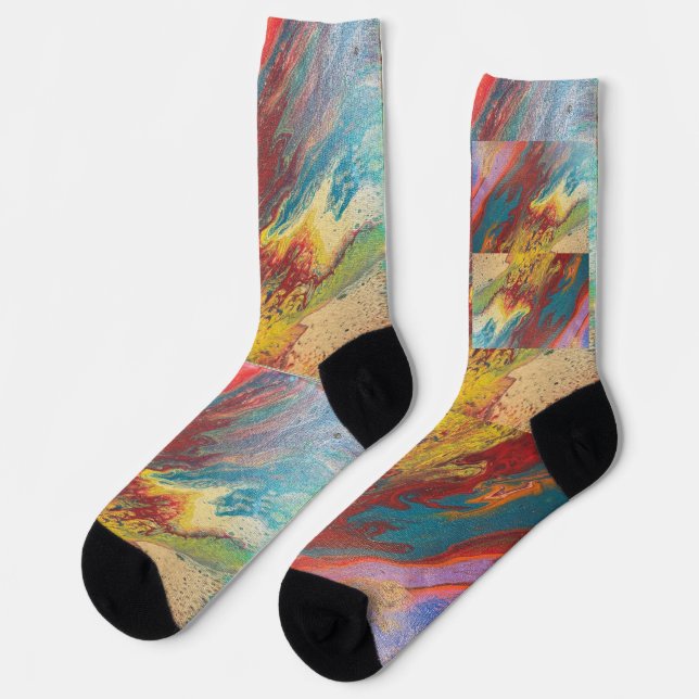 The wind sweeps the lake. socks (Left)