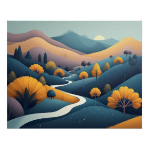 The winding pathway poster