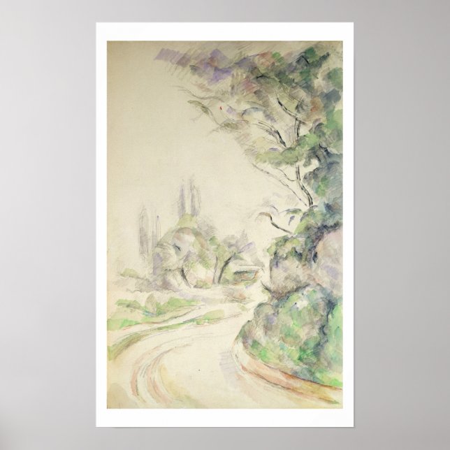 The Winding Road, c.1900-06 (w/c on paper) Poster (Front)