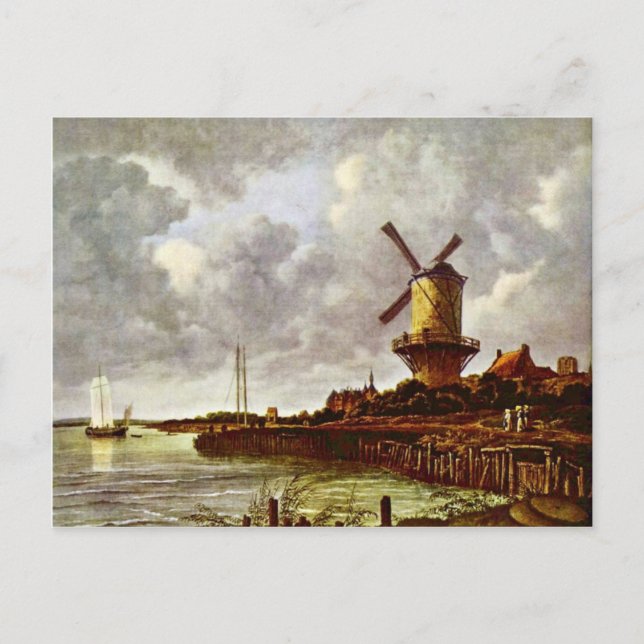 The Windmill At Wijk Bij Duurstede [1]. By Jacob I Postcard (Front)