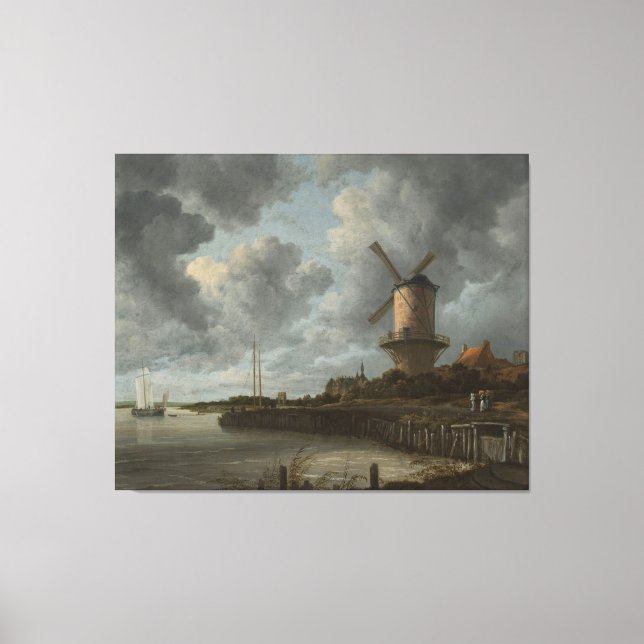 The Windmill at Wijk bij Duurstede, Jacob Isaacksz Canvas Print (Front)