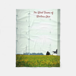 The Windmills of Western Ohio Fleece Blanket
