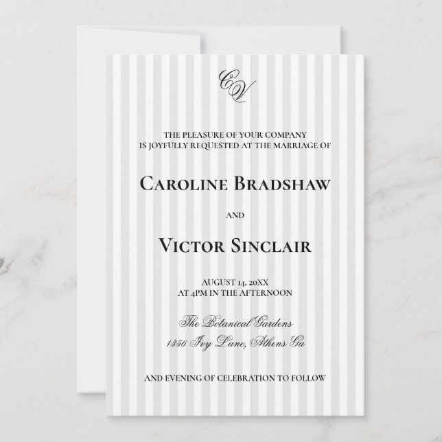 The Windsor Wedding Invitation (Front)