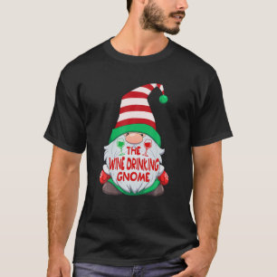 The Wine Drinking Gnome Christmas T-Shirt