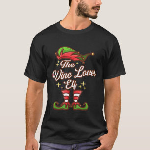 The Wine Elf Family Group Matching Pj Christmas T-Shirt