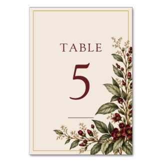 The Wine Garden Table Number